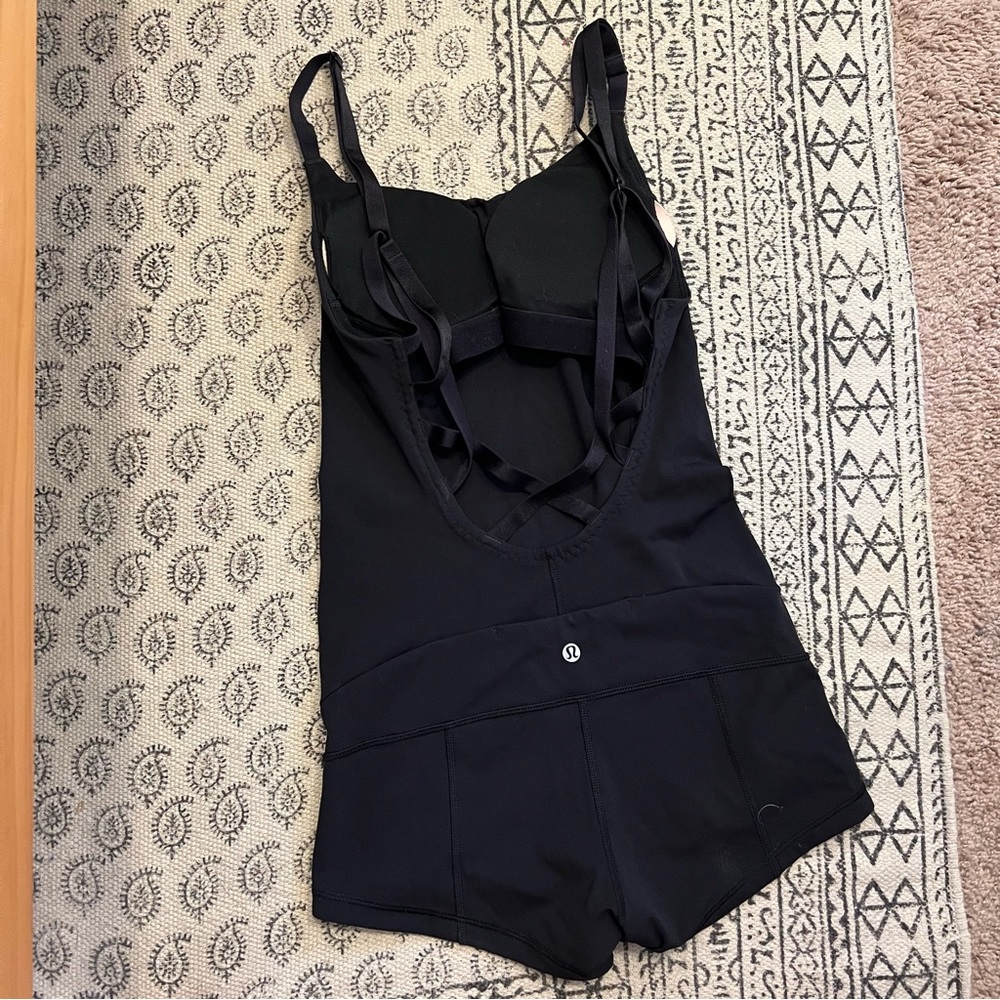 Size 4 black lululemon bodysuit